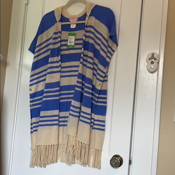 Lilly Pulitzer Avion Cashmere Cardigan / Poncho - Picture 4 of 12